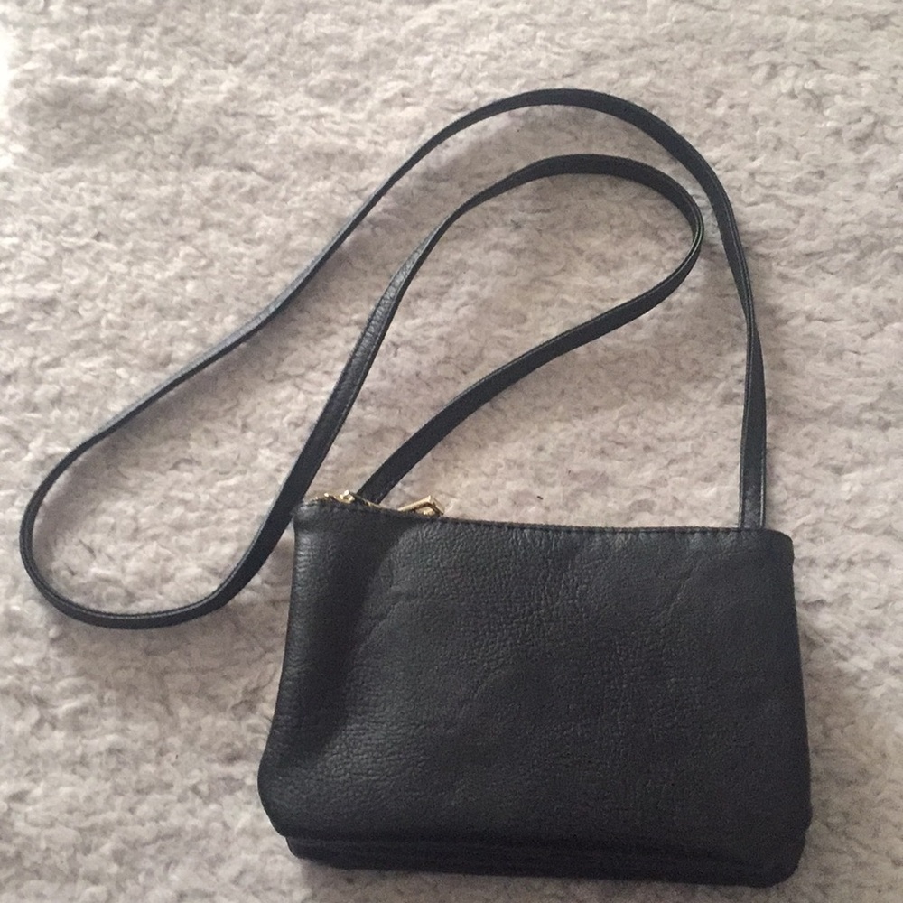 Black Crossbody Purse with Anti-theft Protection